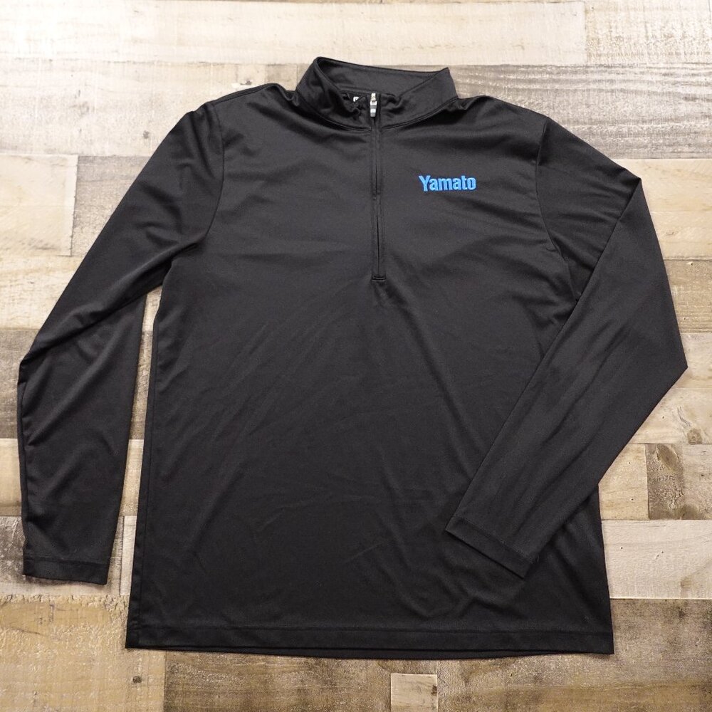 Travis Mathew Men's 1/4‎ Zip Pullover Yamato Logo Black XL